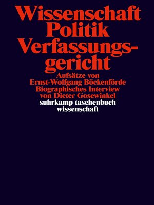 cover image of Wissenschaft, Politik, Verfassungsgericht